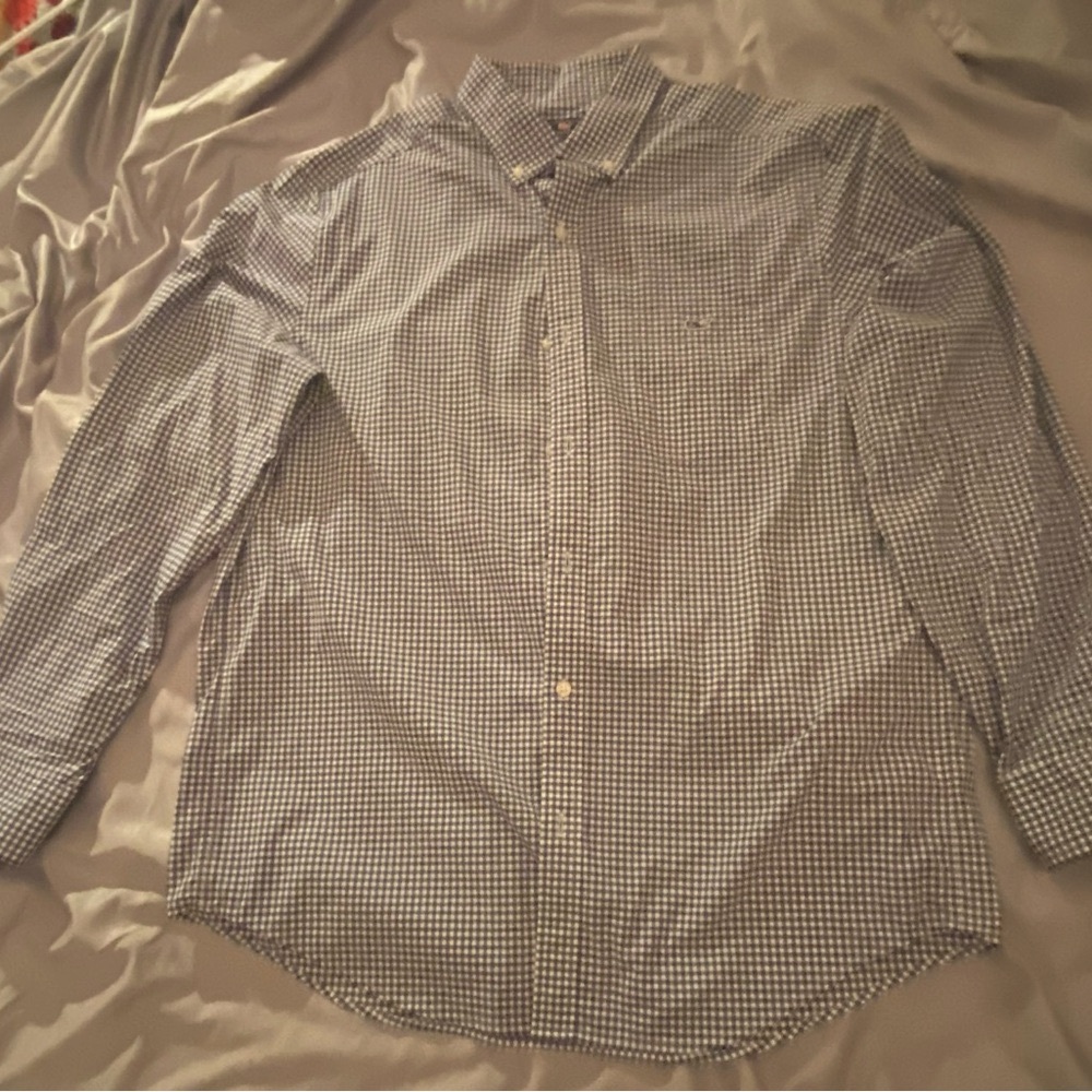 Vineyard Vines Performance Classic Fit Tucker Men’s Shirt Large Blue & White